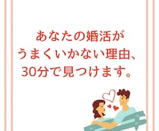 モニター価格•婚活迷子｜30分で悩みを整理します イメージ1