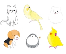 あなたの愛犬や愛猫の似顔絵を描いて、世界に一つだけの雑貨を作ります。【可愛いイラスト編】 イメージ1