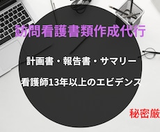 看護師13年が代行！訪看計画書・報告書の作成します 看護師13年の知恵で代行！訪問看護計画書・報告書を作成します