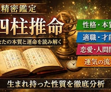 四柱推命であなたの本質を鑑定します