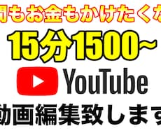 お金も時間も掛けたくないYoutuber編集します イメージ1