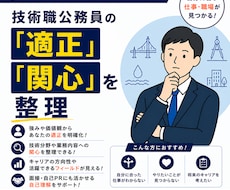 技術職公務員の「適正」・「関心」を整理します 技術職公務員の適性を確認し悩みを解決