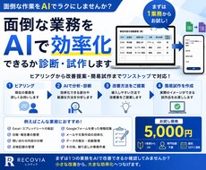 面倒な業務をAIで効率化・自動化します イメージ1