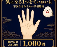 開設記念｜手相で気になる1つを統計で読み解きます イメージ1