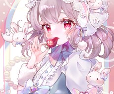 可愛いイラスト作成いたします 配信イラストからLive2Dモデルまで制作可能です！