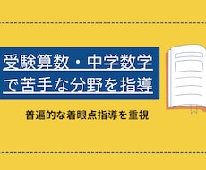 受験算数数学の広く応用が効く着眼点指導をします 塾では教えてもらえない普遍性の高い着眼点指導を重視
