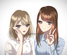 あなただけの可愛い女の子描きます アイコン・キャス画・ゲームなどに！バストアップで提供します