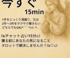 サクサク！！１５分でチャット鑑定をします イメージ1