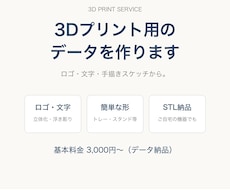 ロゴや文字から3Dプリント用データを作ります イメージ1