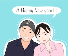 イラスト、似顔絵をカードやアイコン用に作成します イメージ1