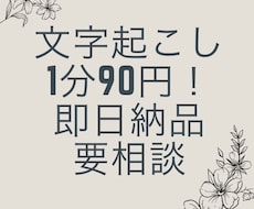 1分90円で動画の文字起こしします イメージ1