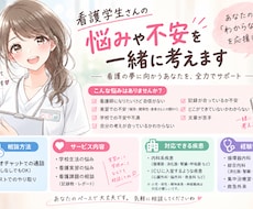 看護学生さんの悩みや不安をお聞きします イメージ1