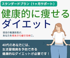 1ヶ月間、ナースが監修してダイエットサポートします 健康を意識しながら無理なく痩せる習慣をサポート