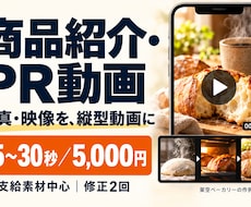 商品の魅力が伝わる縦型CMを制作します イメージ1