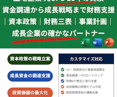 事業計画・資本政策・株価算定・財務三表作成します 元上場CFOが500社の経験を活かし、あなたの財務戦略を支援