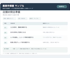小さなお店の業務手順書を作成します イメージ1
