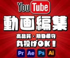 クオリティの高いYouTube動画編集代行します 丸投げOK！丁寧な編集を致します