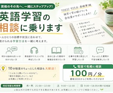 英語学習の悩みや勉強方法の相談に乗ります イメージ1