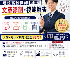 高校国語科教師が文章作成のお手伝いをします