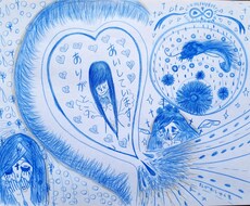 守護してくださっている方が伝えたいことを描きます メッセージを自動書記の絵と言葉でお伝えします