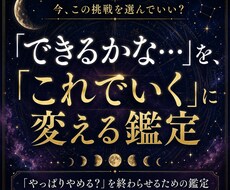 5名限定500円◆この挑戦を選んでいいか鑑定します 「できるかな…」を「これでいく」へ。静かな覚悟に変える鑑定