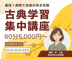 脱・丸暗記！あなたの古典学習をサポートします 【初回限定】3,500円｜現役国語教師の古文・漢文集中講義