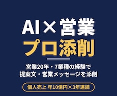 営業20年のプロがAI活用の営業文を添削します イメージ1