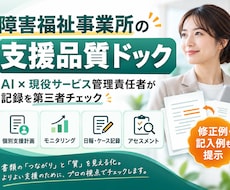 障がい福祉事業所向け、書類のチェックを行います 【模擬監査】書類１か月分９８００円～