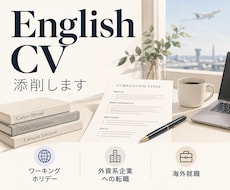 英語履歴書（English CV)を添削します イメージ1