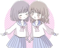 シンプルな2人組手繋ぎイラストアイコン描きます カップル・双子・友達など手を繋いでいるイラストを描きます◎