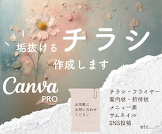 CanvaPROで垢抜けチラシ作ります フライヤー・instagram投稿・サムネイルを格安で作成！