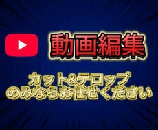カット＋テロップ編集します イメージ1