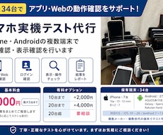 アプリ・Webサービスの動作確認を代行します イメージ1