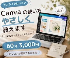 Canvaの使い方をやさしく教えます SNS投稿やチラシ作りを画面共有で一緒に
