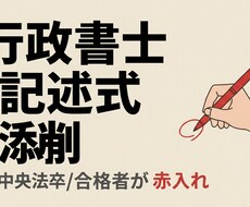 中央法卒の合格者が行政書士記述式を添削します イメージ1