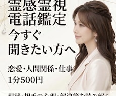 霊感霊視で今のお悩みを電話鑑定します イメージ1