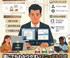 社員・ユーザへのマニュアル作成承ります 煩わしい問い合わせ削減の足がかりに！