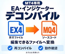 MT4/ex4データをデコンパイルします EAやインジケーターのex4をMQL4へ復元して納品します