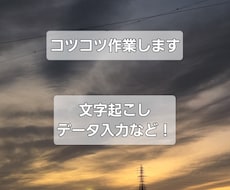 スピーディー&丁寧にデータ入力・文字起こしします イメージ1