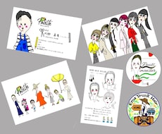 100枚両面印刷込☆記憶に残る似顔絵名刺作ります イメージ1