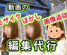 動画編集(モザイク、ブラー、カット)致します イメージ1