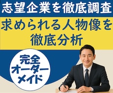 志望企業を徹底リサーチし内定を支援します イメージ1