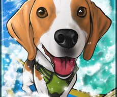 似てて可愛いペットの似顔絵お描きします