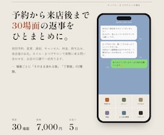 ネイル・まつげサロンの返信文を30場面作ります 予約から来店後まで。返信に迷わない一式セット