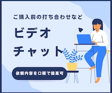 ご購入前に詳細の打ち合わせなどを承ります 口頭でコミュニケーションを取りたい時に