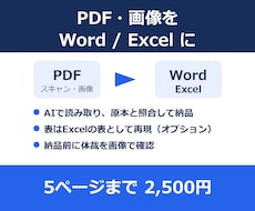 PDF・画像をWord/Excelにデータ化します イメージ1