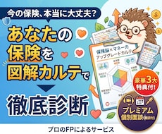 個別面談付！あなたの保険を選ぶ力を診断します 特典付。テストと面談で、あなたの保険の課題をCFP®が診断！