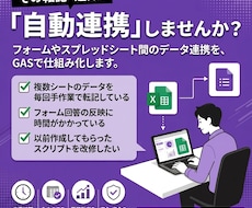 GASでスプレッドシートを自動連携します イメージ1