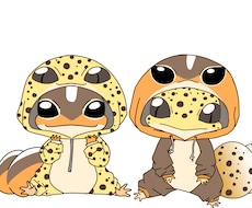 商用利用可★可愛い生き物のイラストを描きます 3枚で12000円のお得なセットです♪