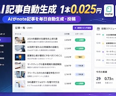 AIがnote記事を毎日自動生成・投稿します noteにAIが毎日記事を生成し投稿する仕組みを構築します